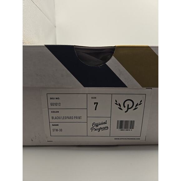 Official Program Sneakers Black/Leopard Print Womens Size 7M New In Box - Picture 7 of 7